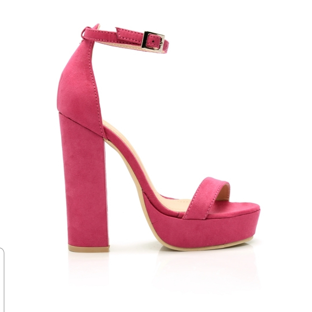 Pink 'Raised Right' Block Heel